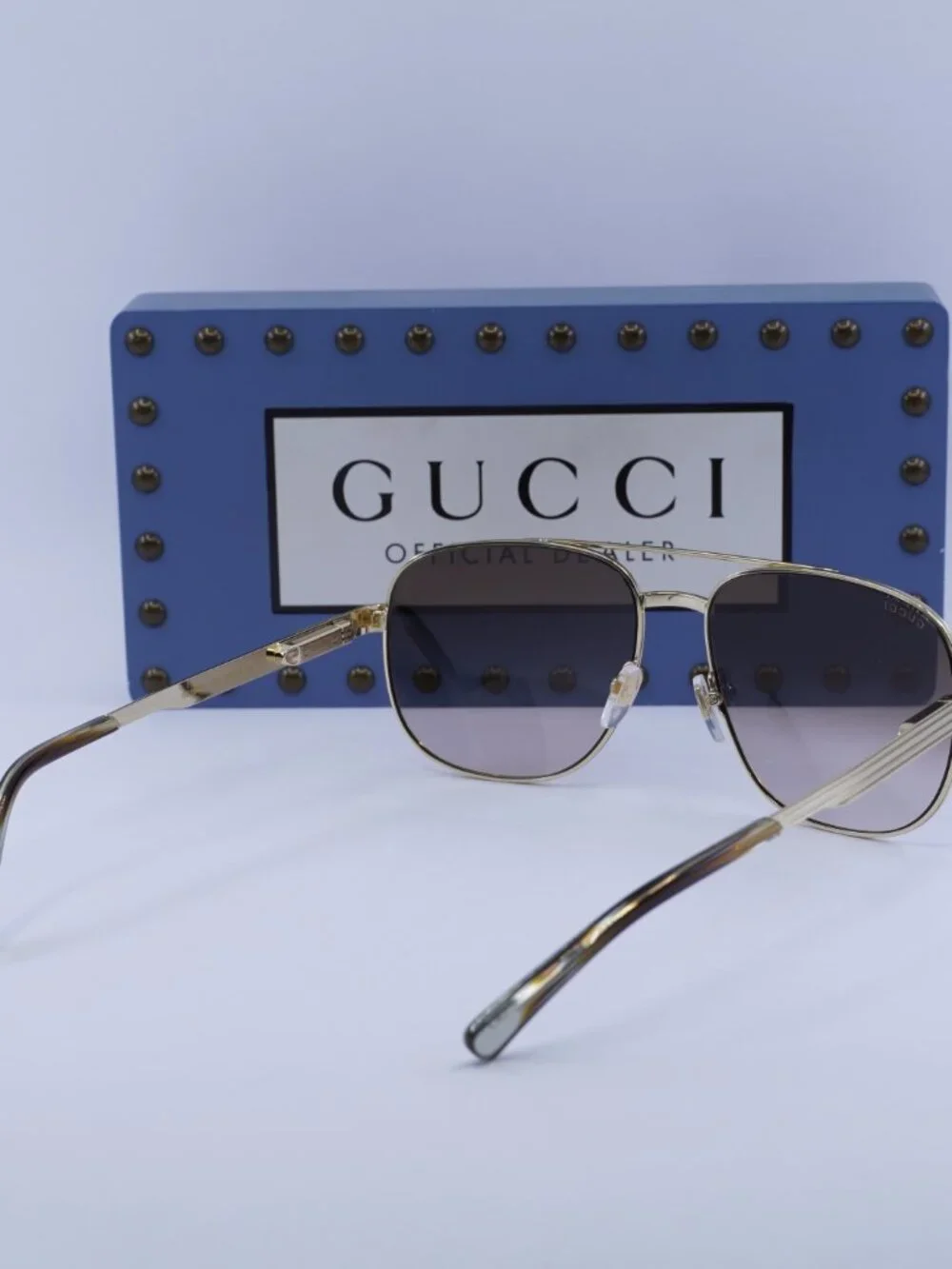 Gucci GG1223S 003 Square Sunglasses - Gold/Brown Gradient